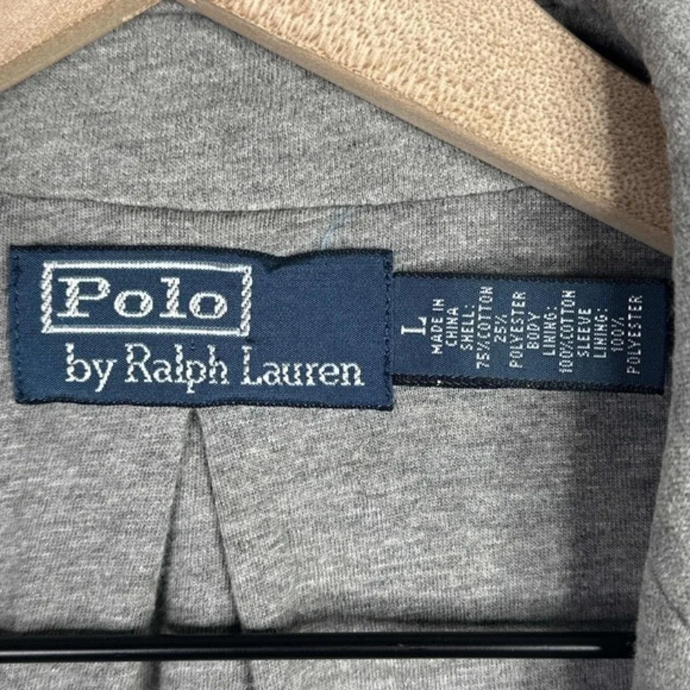 Polo Ralph Lauren Blazer‎ Mens Large Grey Vintage Two Button Preppy Sport Coat